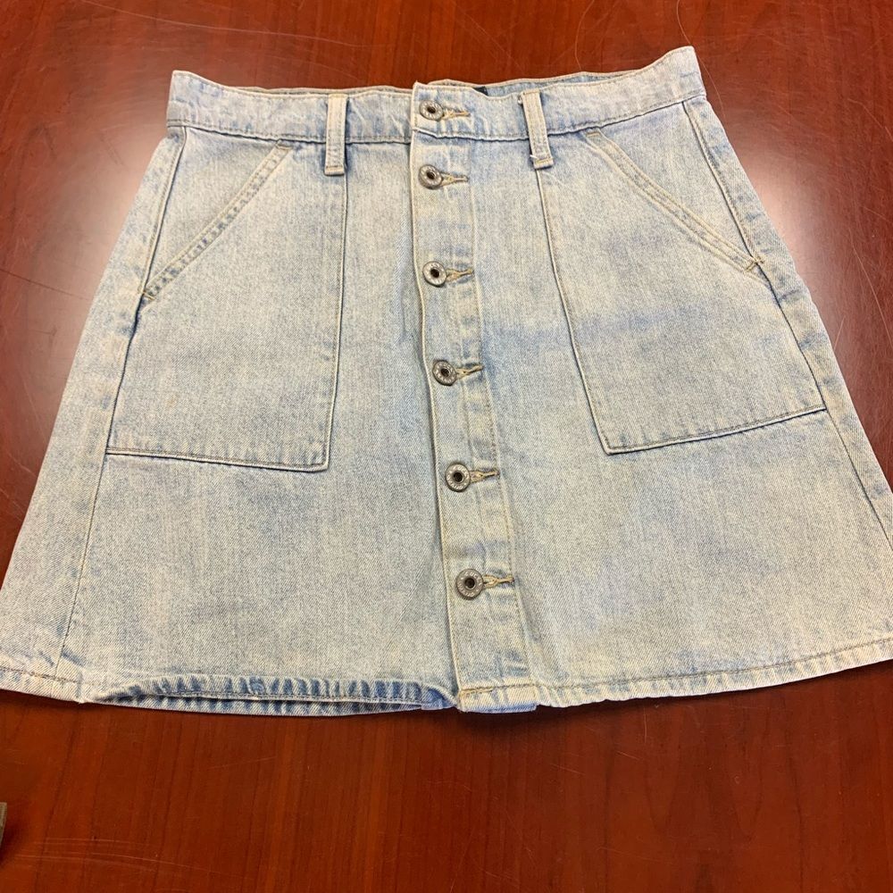 Lucky Brand Denim Utility Mini Skirt sz 6/28